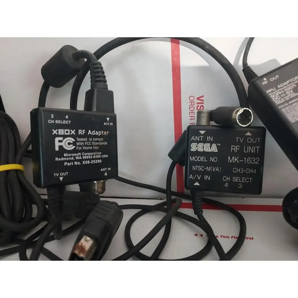 Lot Of 6 Sega Genesis Playstation Xbox OEM RF Unit Adapter Switchs - #394